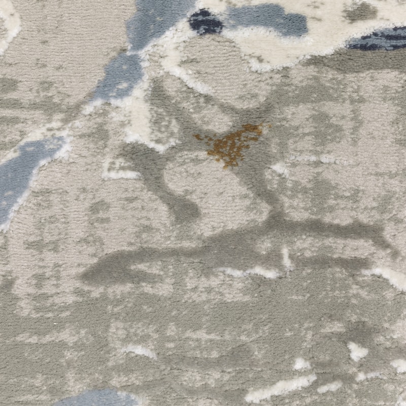 Style Haven Emery Modern Abstract Grey/ Blue Mixed Pile Area Rug
