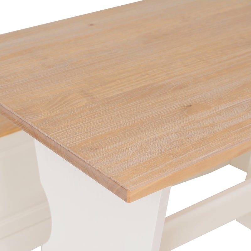 Ame Walnut Backless Nook Table Set