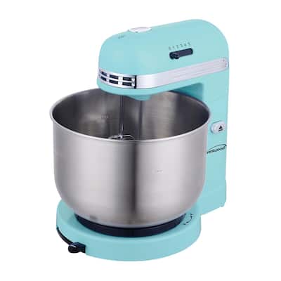 5 Speed Stand Mixer with 14 Cup Stainless Steel Mixing Bowl in Birds Egg