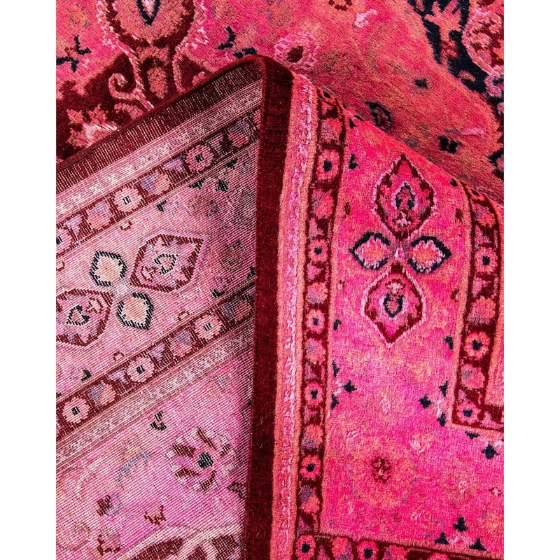 Fine Vibrance, One-of-a-Kind Hand-Knotted Area Rug - Pink, 4' 6" x 7' 3" - 4' 6" x 7' 3"