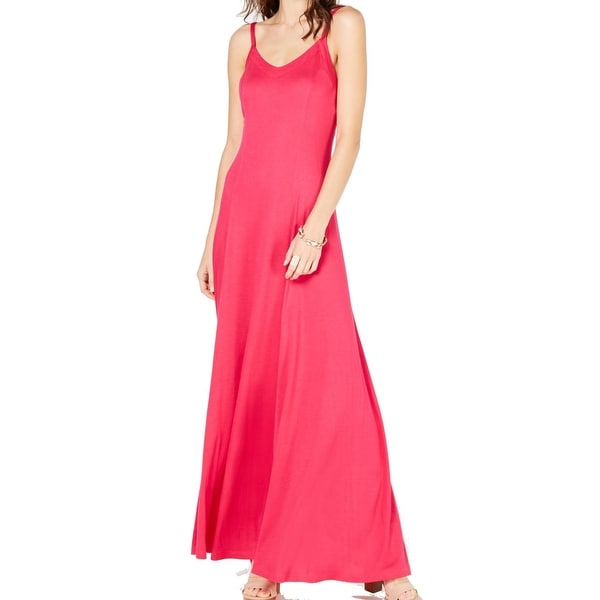 deep pink maxi dress