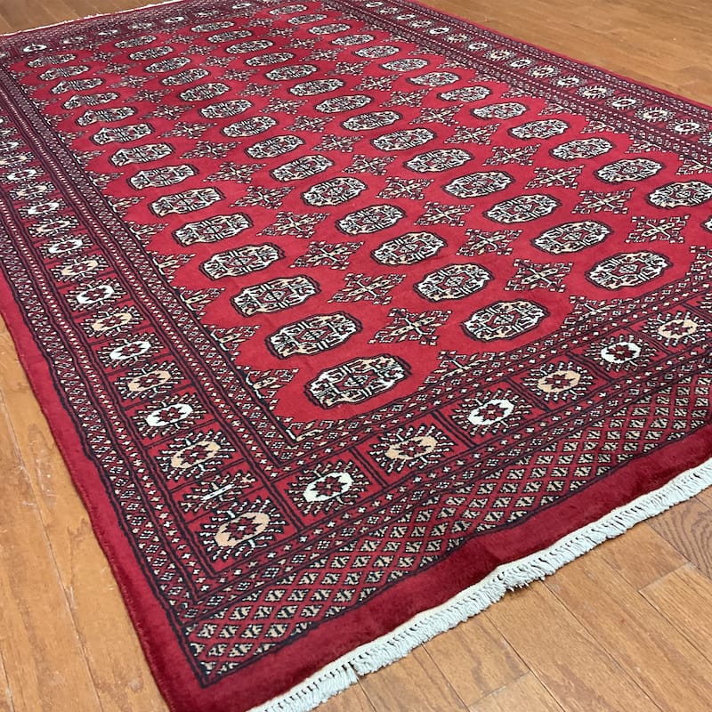 HERAT ORIENTAL Hand-knotted Prince Bokhara Wool Rug - 5'2 x 8'3