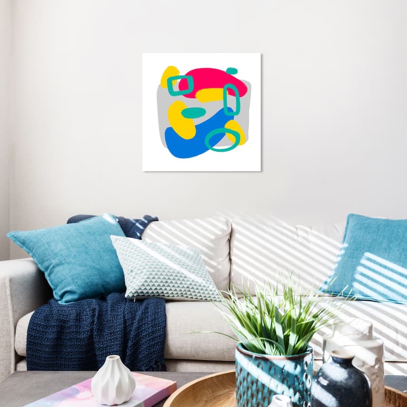 Wynwood Studio Canvas Abstract Abstract Space Red and Modern & Contemporary Wall Art Canvas Print - 20 x 20