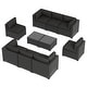 preview thumbnail 78 of 179, AOXUN Fire Pit Conversation Set Rattan Sofa Set Outdoor Furniture With Cushions