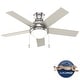 preview thumbnail 15 of 23, Hunter 44" Aren Low Profile Ceiling Fan with LED Light, Pull Chain