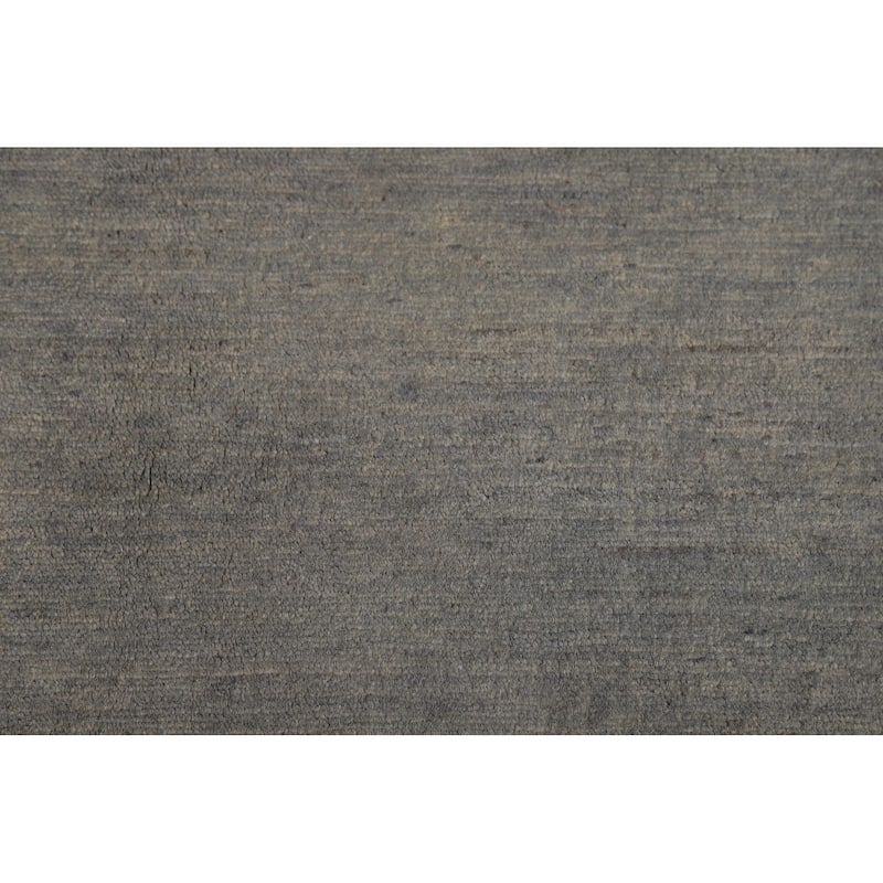 Hand Knotted Oriental 100% Wool Carpet Modern Modern Greys & Charcoal Gabbeh Area Rug - 5' 10'' X 4' 0''