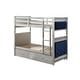 preview thumbnail 3 of 4, Silver Twin over Twin Solid Wood Bunk Bed for Kids