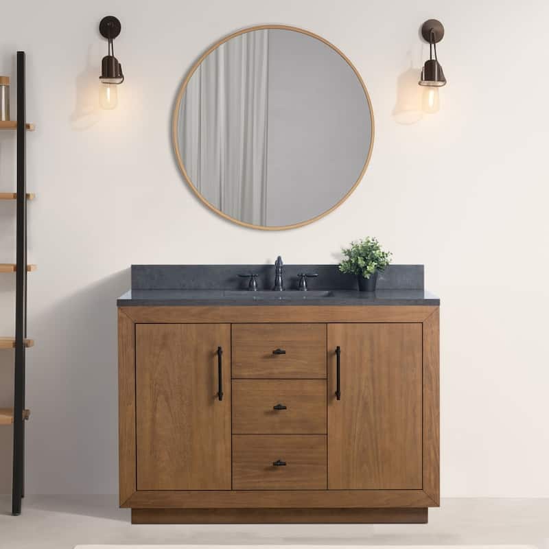 Vanity Art Bathroom Vanity with Sink and Top - 48" - Tan/Limestone
