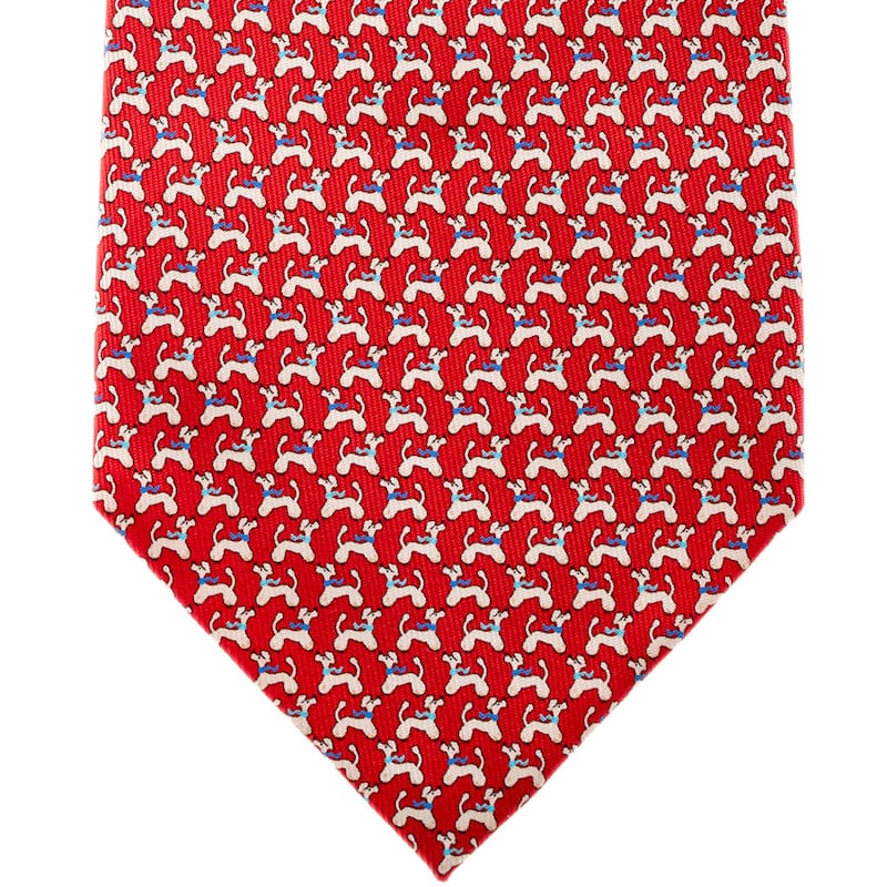 Salvatore Ferragamo Poodle Print Tie