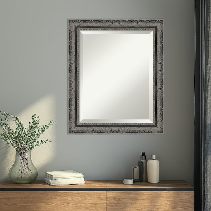 Filigree Beveled Framed Wall Mirror