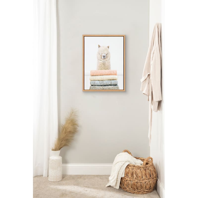 Kate and Laurel Sylvie Fold Animal Framed Canvas by Amy Peterson