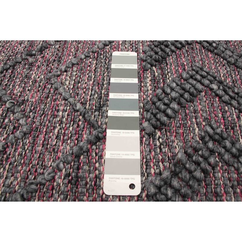 ECARPETGALLERY Braid weave Sienna Grey Wool Rug - 6'0 x 9'4