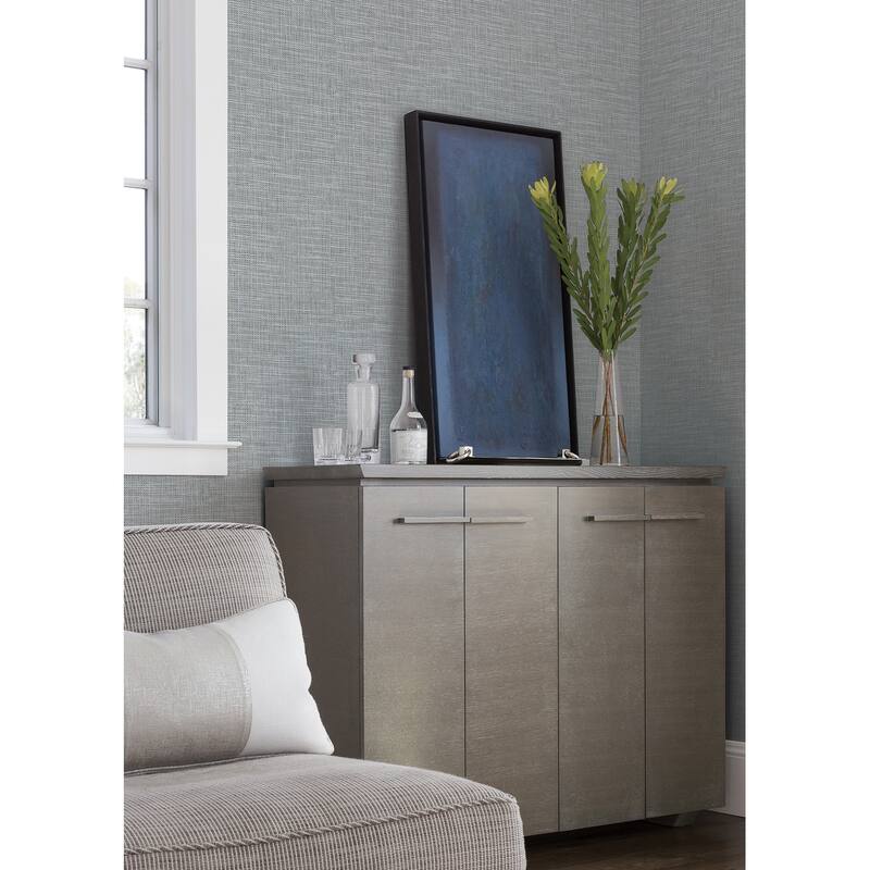 A-Street Prints In The Loop Multicolor Faux Grasscloth Wallpaper