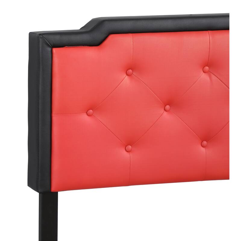 Carson Carrington Valsnas Adjustable Tufted Faux Leather Panel Bed