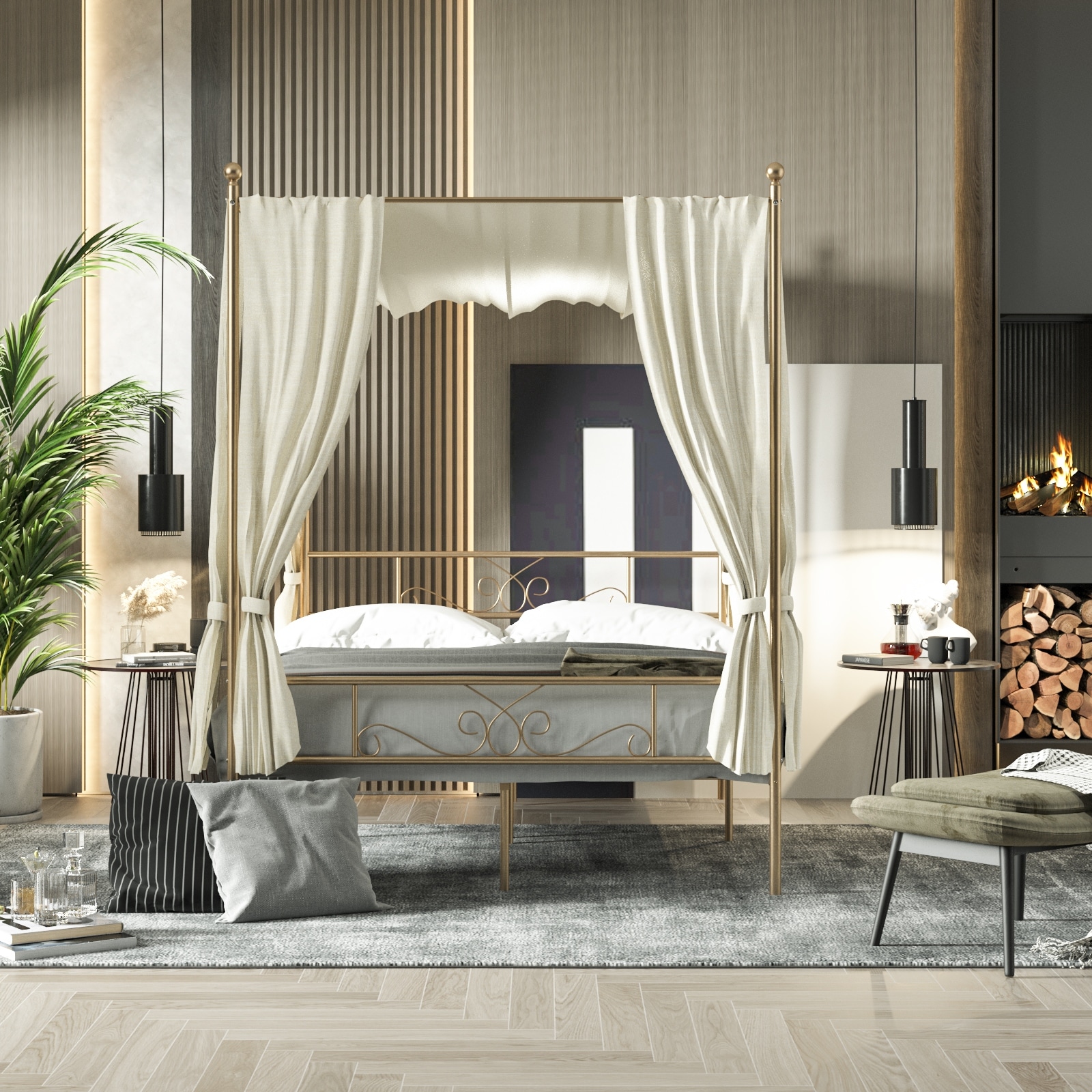 Gold outlet post bed