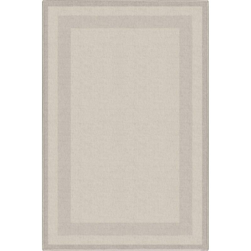 Well Woven Plain Border Flat-Weave Area Rug