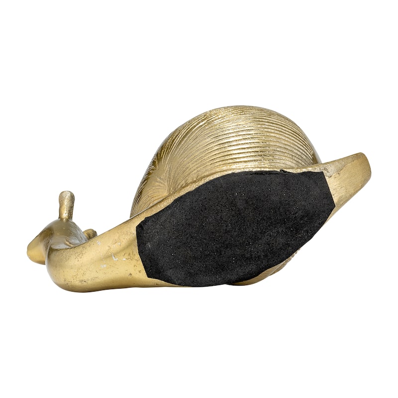 Sagebrook Home 7"L Metal, Decor Snail, Gold, Novelty, 5.5"H, Solid Color - 7.0" x 3.5" x 5.5"