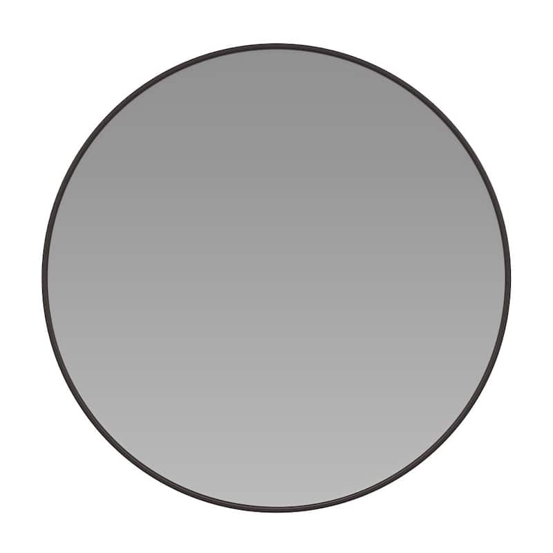 Accent Wall Mount Mirror with Aluminum Frame - Round Wall Mirror
