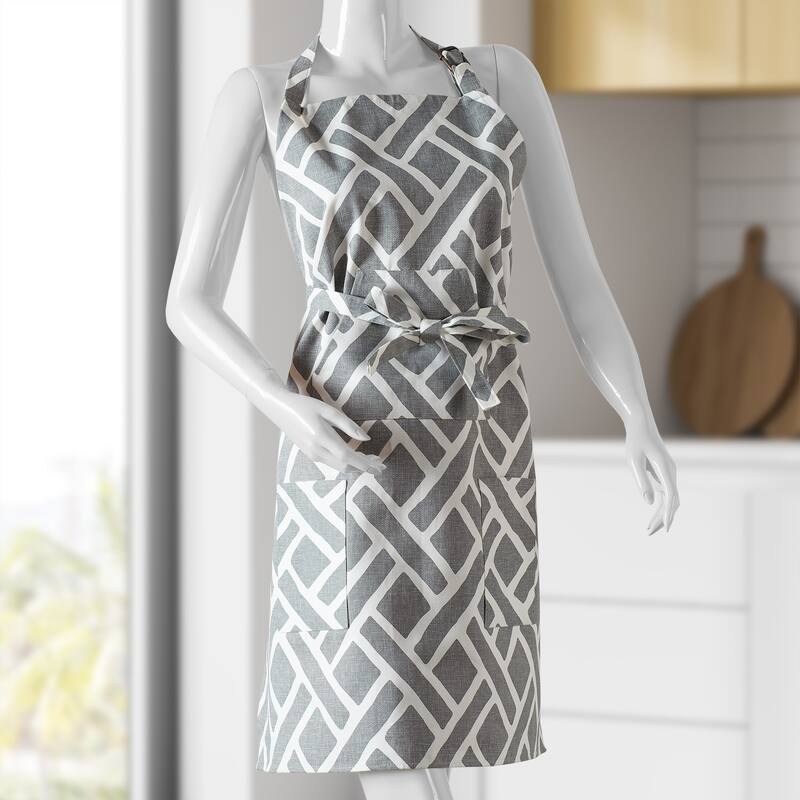 Exclusive Fabrics Martinique Printed Cotton Apron - 27 X 34