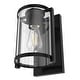 preview thumbnail 10 of 13, Hunter Astwood 1-Light Wall Sconce, Clear Glass, Damp-Rated, Bath or Hall Light - Contemporary, Transitional, Art-Deco