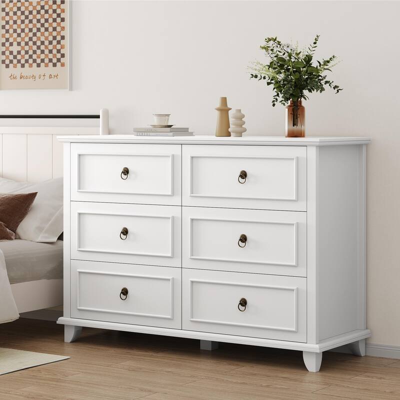 6-Drawer Double Dresser Traditional