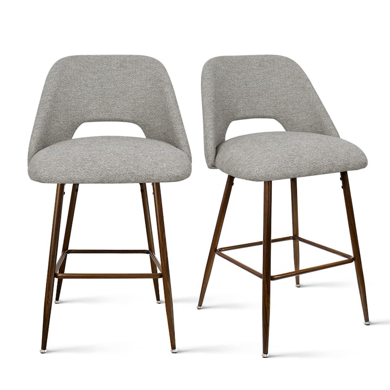 3 Pieces Counter Stool with Metal Frame (Set of 3)