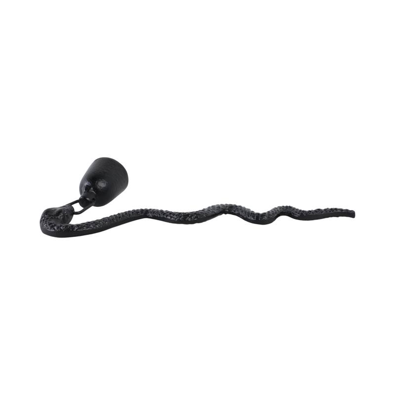 Metal Aluminum Indoor Snake Candle Snuffer Glossy Finish - 2" Black - 11" x 3" x 2"