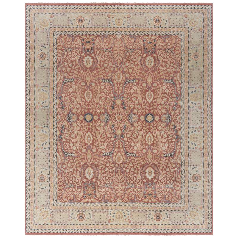 SAFAVIEH Couture Hand-knotted Haj Jalili Orlandina Traditional Oriental Wool - 5' x 8' - Rust/Gold - Rectangle