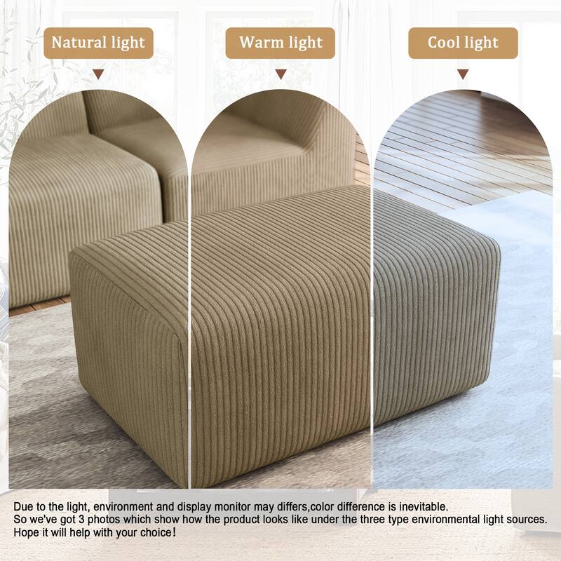 DREAMSIDEA Rectangular Oversized Accent Ottoman