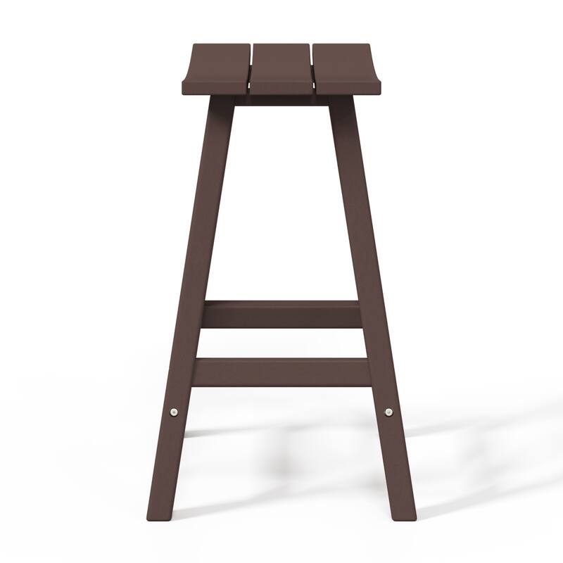 Laguna Hdpe All Weather Outdoor Patio 24" Saddle Seat Counter Stool