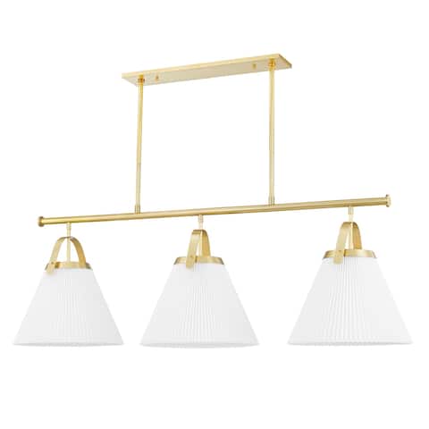 Aldridge 3-Light Island Light with White Shade