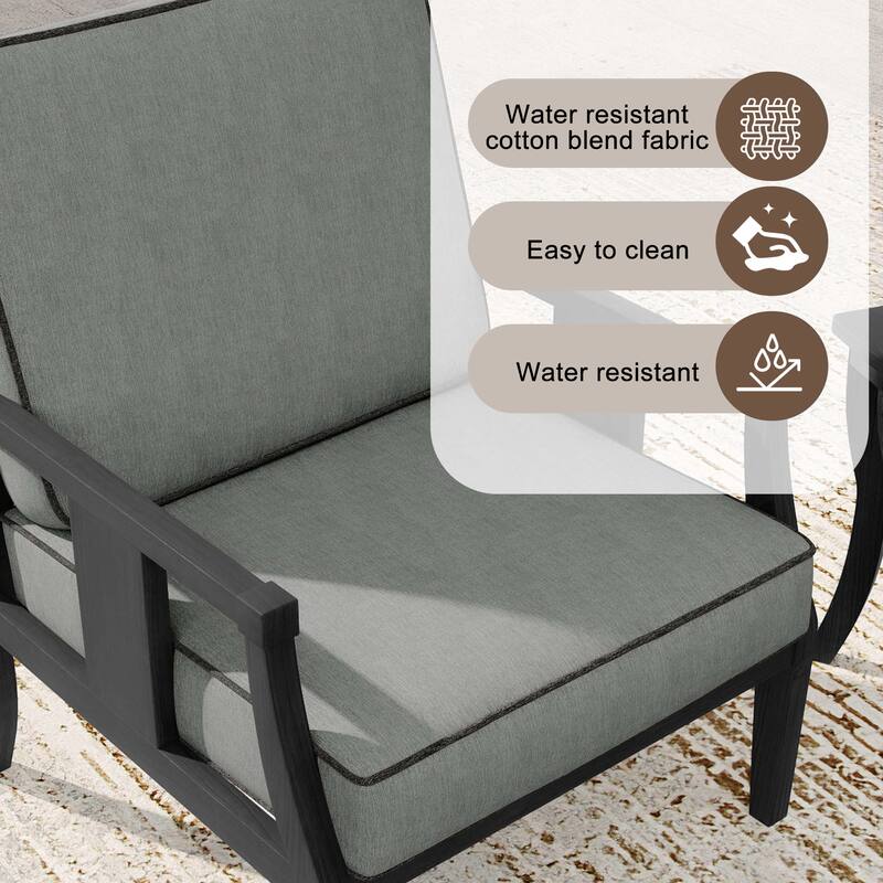 Patio Conversation Sets with Side Table(Set of 6)