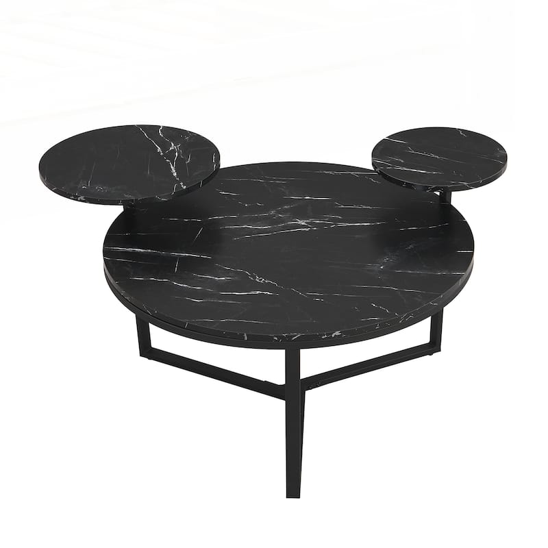 Modern coffee table with two display shelves