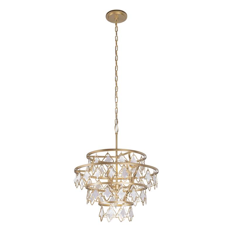 Varaluz Fleur 4-Light Chandelier - French Gold