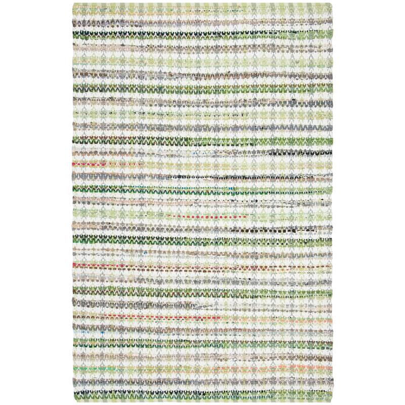 SAFAVIEH Handmade Flatweave Montauk Hermanda Casual Cotton Rug - 5' x 8' - Green/Multi