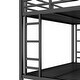 preview thumbnail 7 of 7, Black Full XL over Queen Bunk Bed,Durable & Quiet