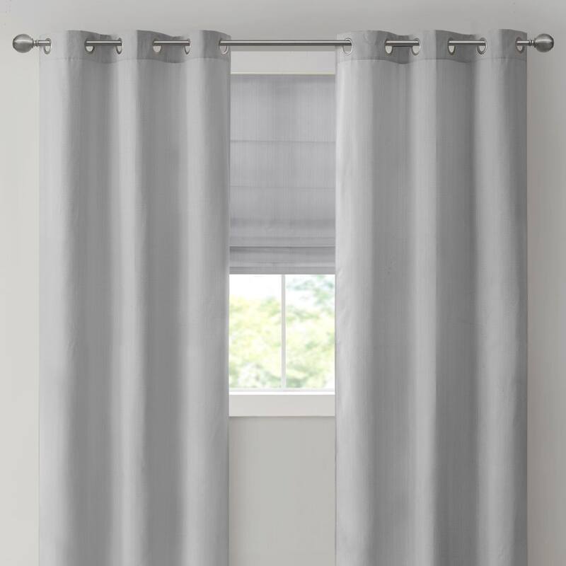 Basketweave Room Darkening Curtain Panel Pair(2 Pcs Window Panels)