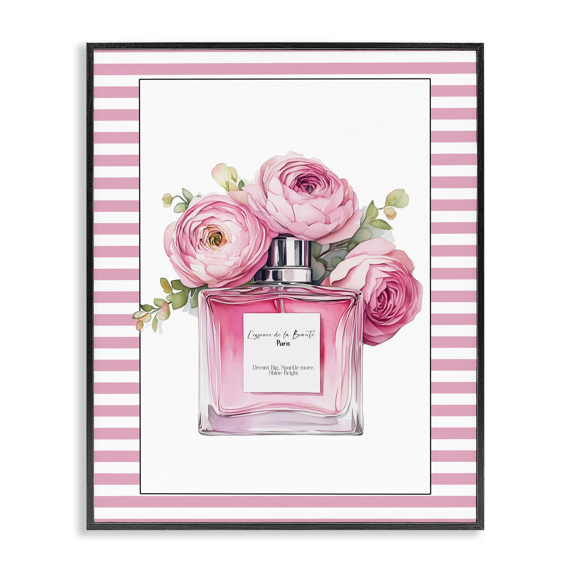 Stupell Rosy Pink Perfume Bouquet Framed Giclee Art Design By Christine Simpson Art