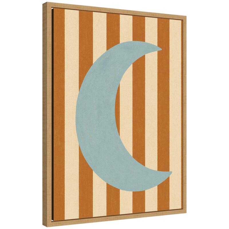 Kate and Laurel Moon by Laura Moss Framed Canvas Wall Art Print - 18x24