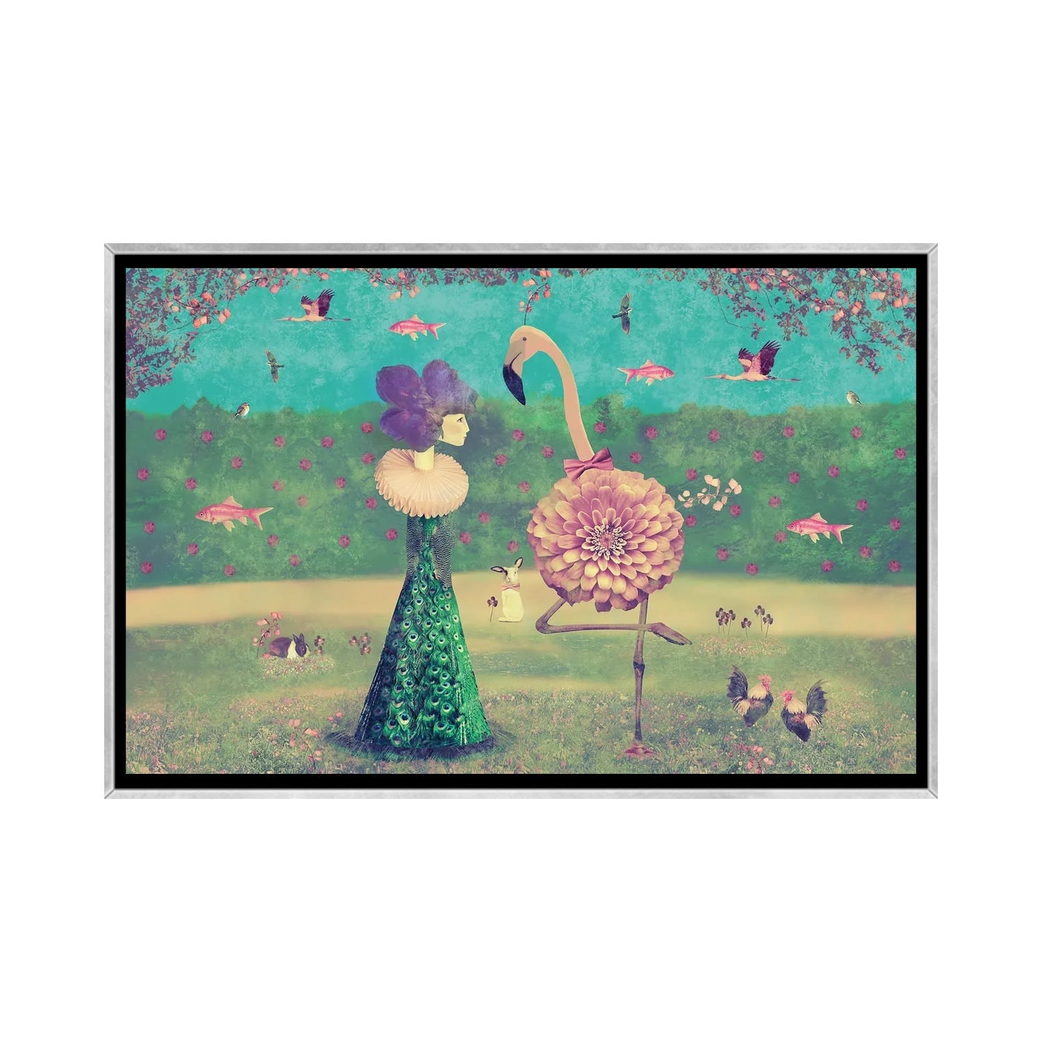 iCanvas "Walk In The Park Horizontal" by Caroline Keslassy Framed
