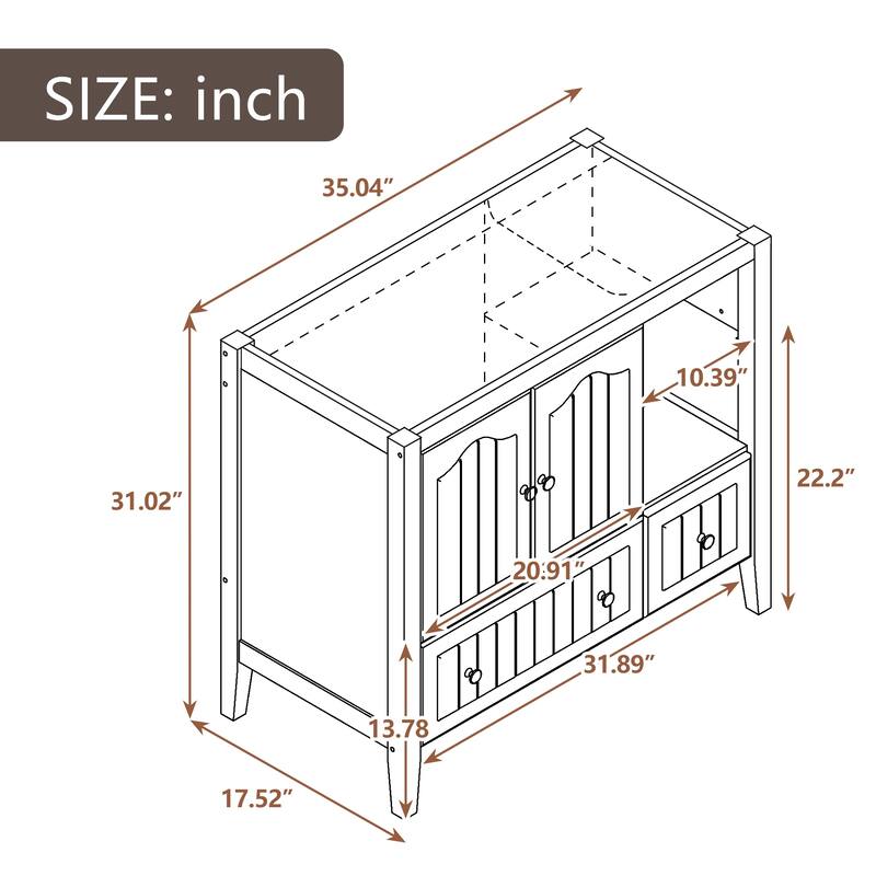 36" Bathroom Vanity with Solid Wood Frame