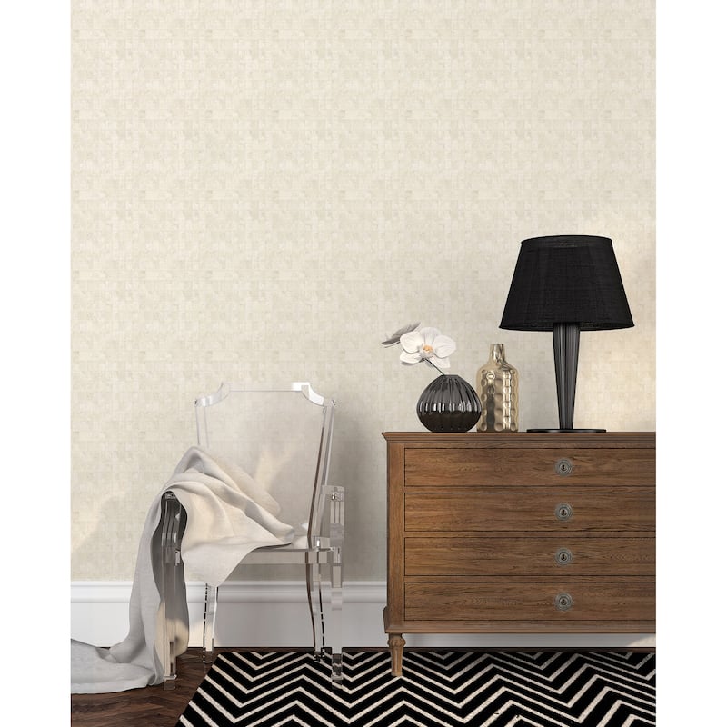 Galerie Wallcoverings Metallic FX Geometric Tile Non-woven Metallic Finish Wallpaper Roll