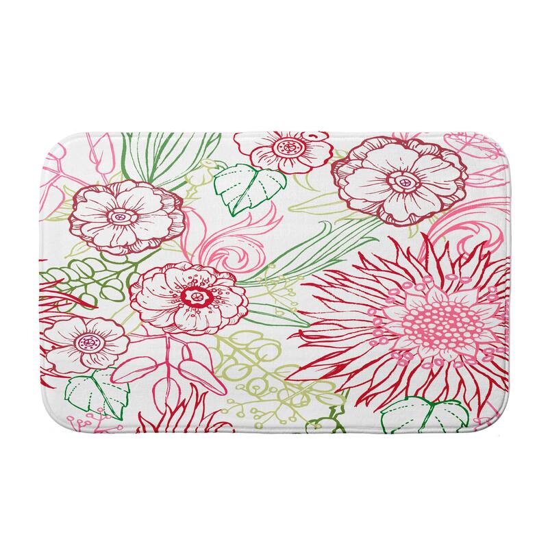 Zentangle Color Bath Mat - 21 x 34 - Pink