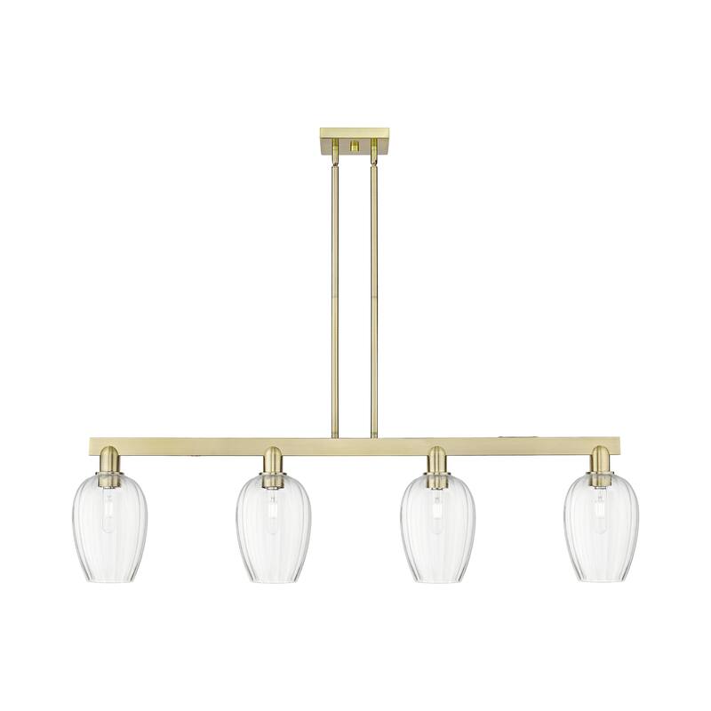 Innovations Lighting Urban Downtown - Preston - 4 Light 48" Flute Shade Stem Hung Island Light