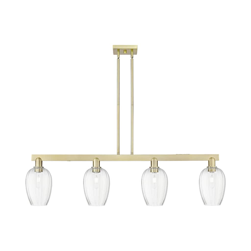 Innovations Lighting Urban Downtown - Preston - 4 Light 48" Flute Shade Stem Hung Island Light