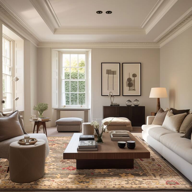 ECARPETGALLERY Hand-knotted Modern Oushak Grey Wool Rug - 8'11 x 12'0