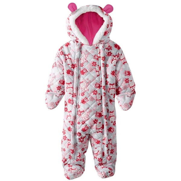 pink platinum baby snowsuit