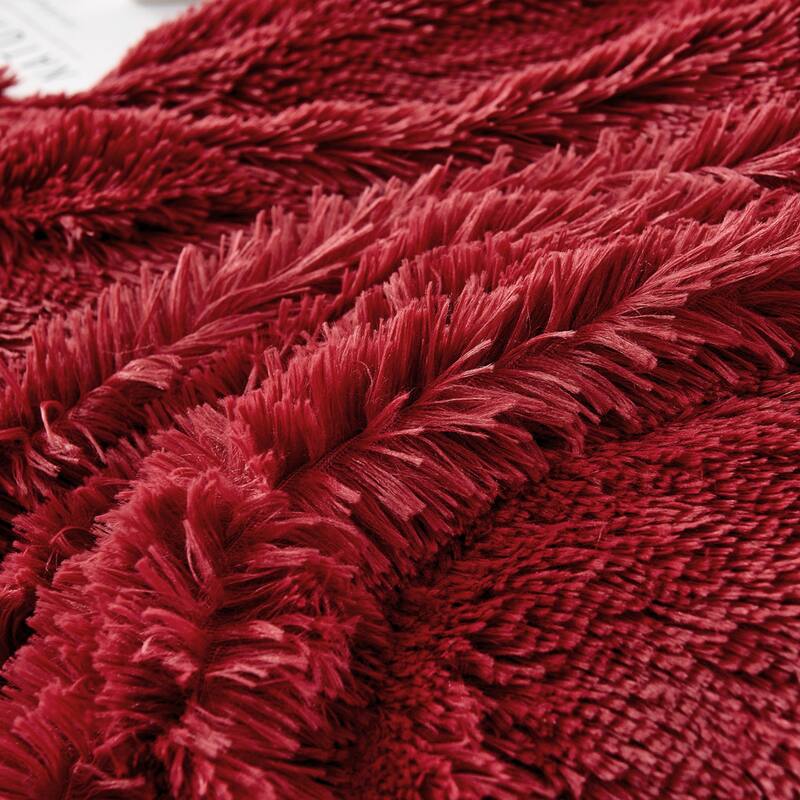 Plush Fluffy Shaggy Crystal Velvet Duvet Cover