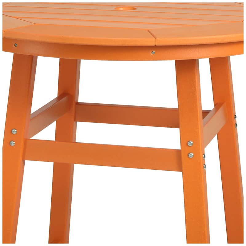 Polytrends Laguna Hdpe All Weather Outdoor Patio 35" Round Bar Table