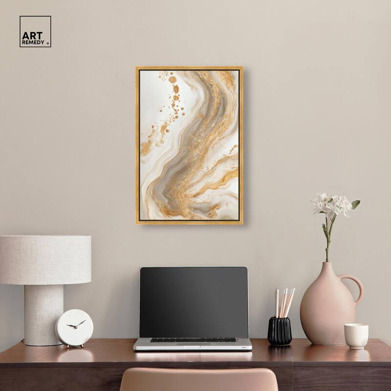 Gold Vein Canvas by Art Remedy